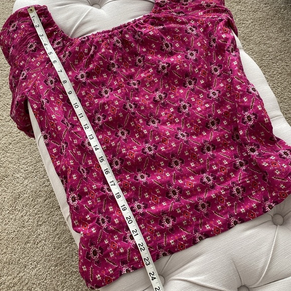 ANTHROPOLOGIE pink patterned blouse - Picture 6 of 8